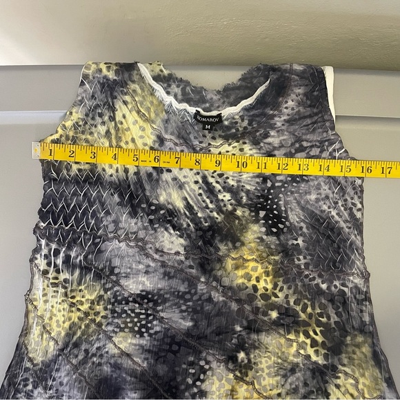 Komarov Dress Crinkle Starry Night Dark Fairy Artsy Handkerchief Hem Medium - Picture 9 of 12